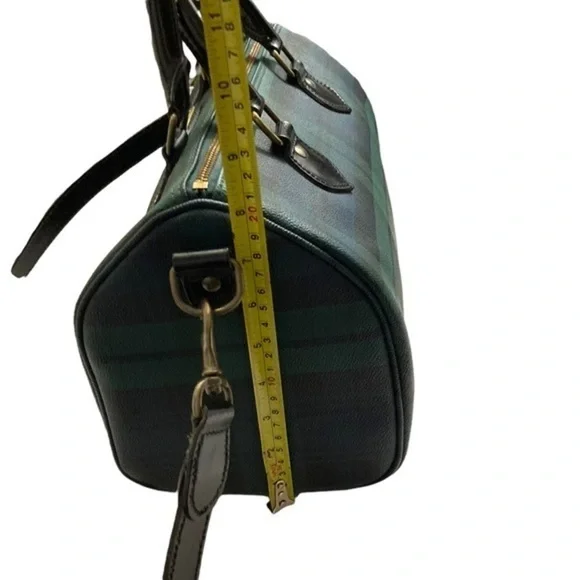 Ralph Lauren polo vintage Blackwatch black watch Plaid Bag – Tartan Leather RARE - Picture 6 of 9